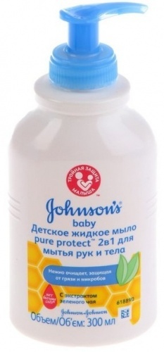 Мыло жидкое Johnson's Baby 2в1 антибактериальное, 300 мл