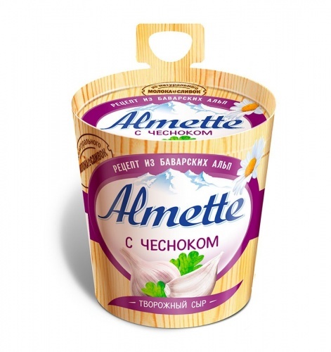 Сыр Almette творожный с чесноком 60%, 150г
