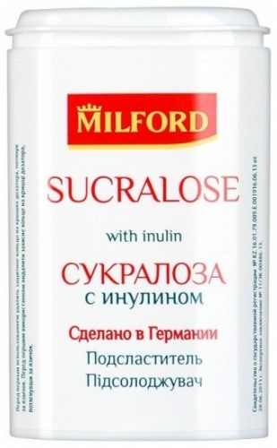 Заменитель сахара Milford сукралоза с инулином подсластитель, 370таб