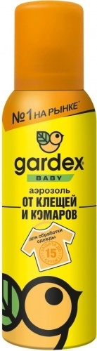 Аэрозоль Gardex "Baby" от клещей и комаров, 100 мл