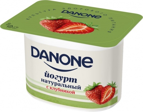 Йогурт Danone клубника 2,9%, 110г