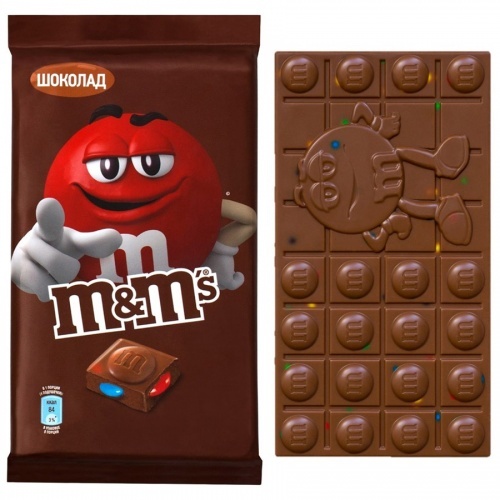 Шоколад молочный M&M's с шоколадом и разноцветным драже 125г
