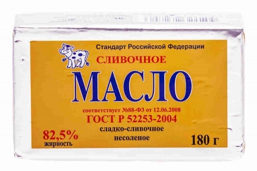 Масло Нева Милк Гост сладко-сливочное 82,5%, 180г