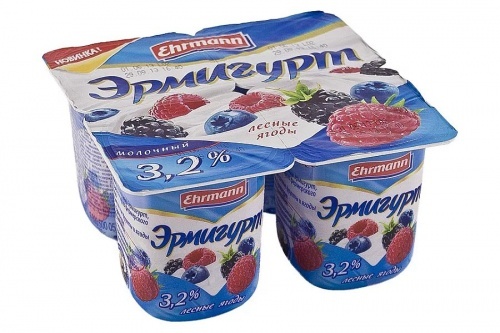 Йогурт Ehrmann Эрмигурт лесные ягоды 3,2%, 115 гр