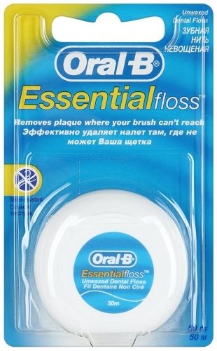 Зубная нить Oral-B Essential floss невощеная 50м