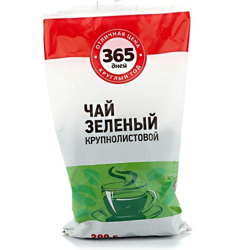 Чай зеленый 365 Дней крупнолистовой м/у 200г