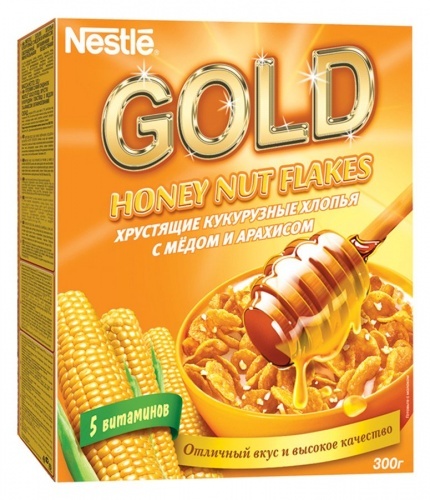 Хлопья Gold Flakes с медом и арахисом, 300г