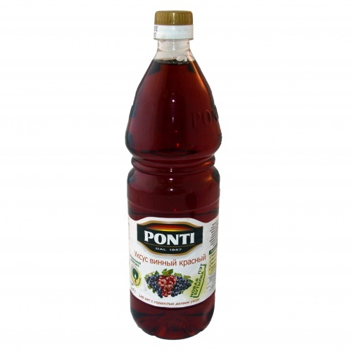 Уксус Ponti винный красный 6% 1л