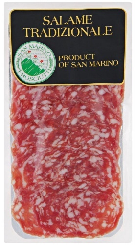 Колбаса San Marino Salame tradizionale салями сыровяленая нарезка 70г