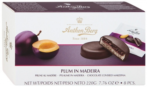 Шоколадные конфеты с марципаном Anthon Berg Слива в мадере 220г