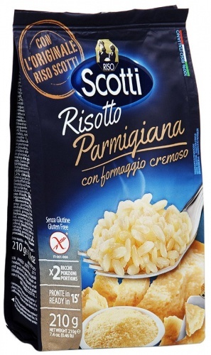 Рис Riso Scotti Risotto alla Parmigiana Ризотто c сыром Пармезан 210г