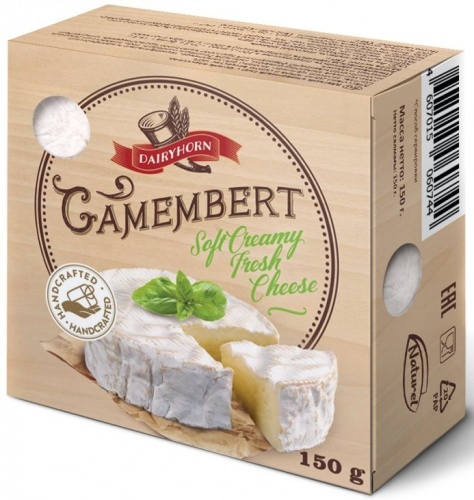 Сыр Dairyhorn Camembert с белой плесенью 60%, 125г