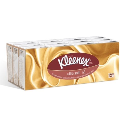 Платки Kleenex ultra soft носовые бумажные 12шт