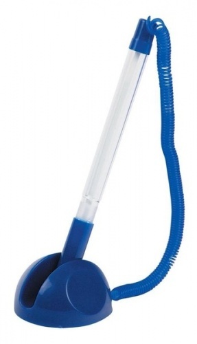 Ручка Beifa 8863 шариковая синяя настольная с держателем со шнуром на липучке