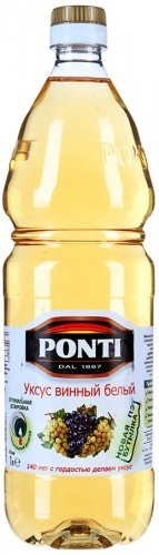 Уксус Ponti винный белый 6%, 1л