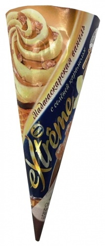 Мороженое Extreme Мадагаскарская ваниль с соленой карамелью 77г