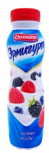 Йогурт Ehrmann Эрмигурт питьевой лесные ягоды 1,2%, 290г