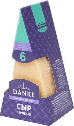 Сыр Danke Пармезан кусковой твердый 40%, 180г