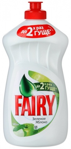 Средство для мытья посуды Fairy Зеленое яблоко, 500мл, в упаковке 2шт