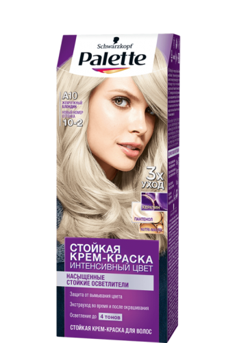 Крем-краска Palette Жемчужный блондин для волос тон A10, 110мл