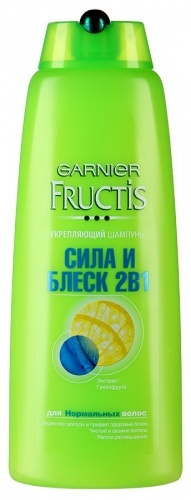Шампунь Garnier Fructis укрепляющий Сила и Блеск 2в1 для нормальных волос 400мл
