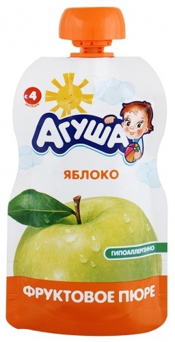 Пюре фруктовое Агуша Яблоко с 4 месяцев 90г
