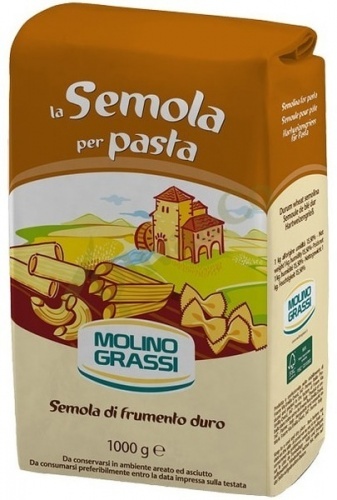 Мука Molino Grassi la Semola per pasta из твердых сортов пшеницы для пасты 1кг