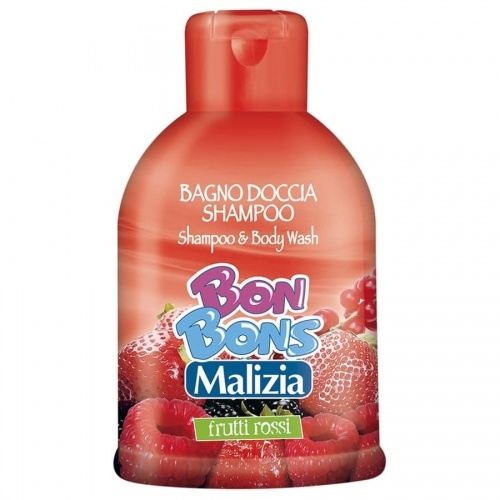 Шампунь-гель для душа детский Malizia Bon bons Red fruits, 500 мл