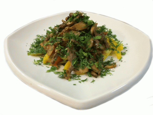 Салат с говядиной и грибами, цена за кг