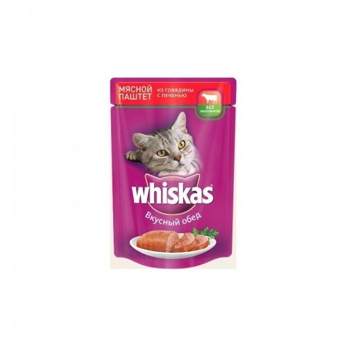 Влажный корм для кошек Whiskas паштет из телятины 85г
