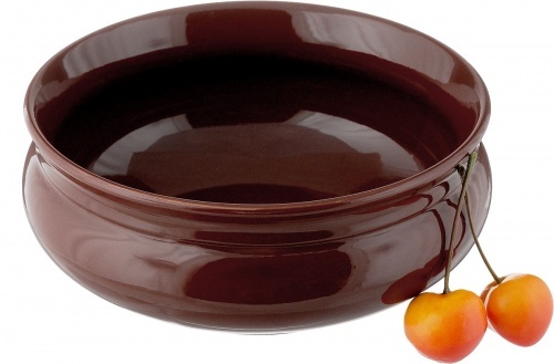 Тарелка глубокая Борисовская керамика "Скифская", цвет: коричневый, 800 мл