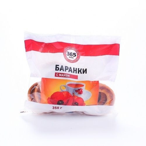Баранки 365 Дней Киевские сахарные с маком 350г