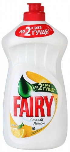 Средство для мытья посуды Fairy Plus Сочный лимон, 500мл