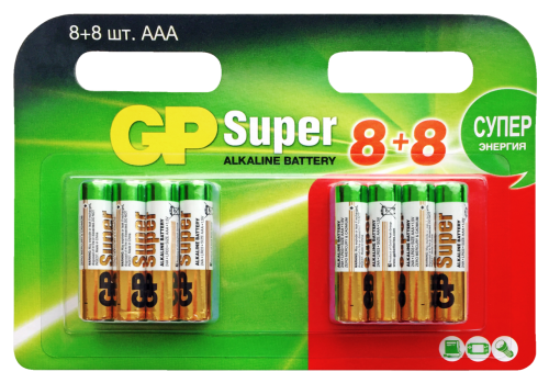 Батарейки GP AАA Super 16шт