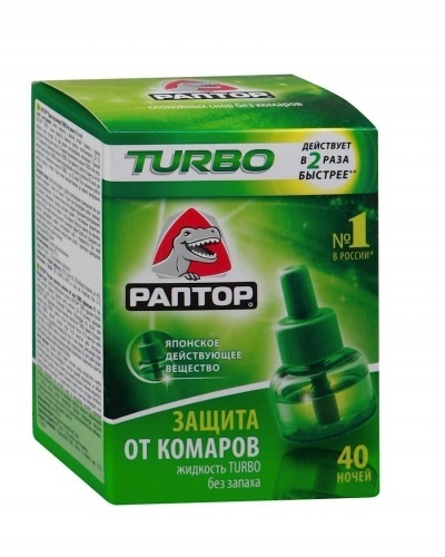 Жидкость от комаров Раптор Turbo 40 ночей 35мл