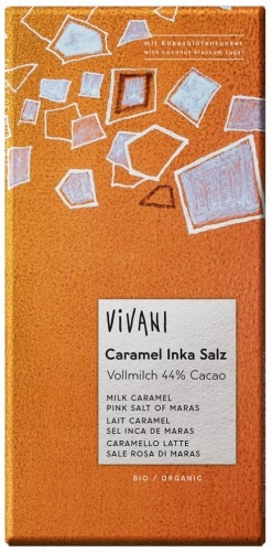 Шоколад Vivani Organic молочный солёная карамель 80г