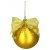 Елочный шар Tarrington House с бантом золотой 15см пластик 1шт