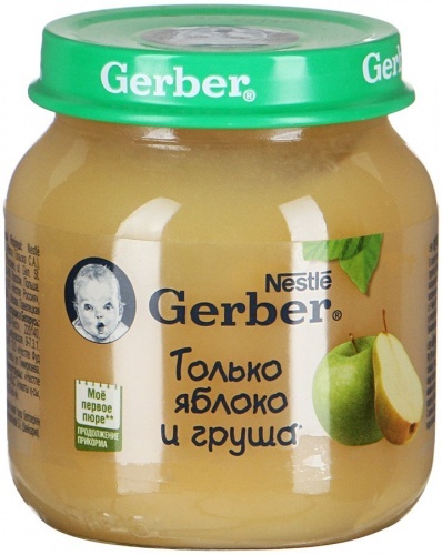 Пюре Gerber яблоко-груша с 5 месяцев 130г