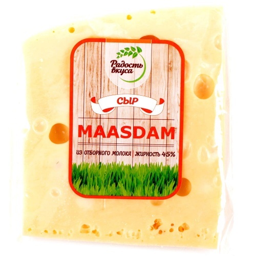 Сыр Радость вкуса Маасдам 45%, 250г