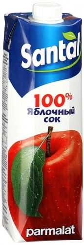 Сок Santal яблочный 100% 1л