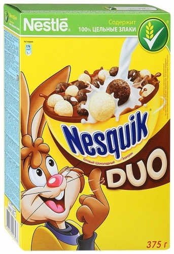 Завтрак Nestle Nesquik Duo шоколадный 375г