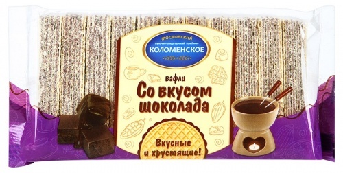 Вафли Коломенское со вкусом шоколада 220г