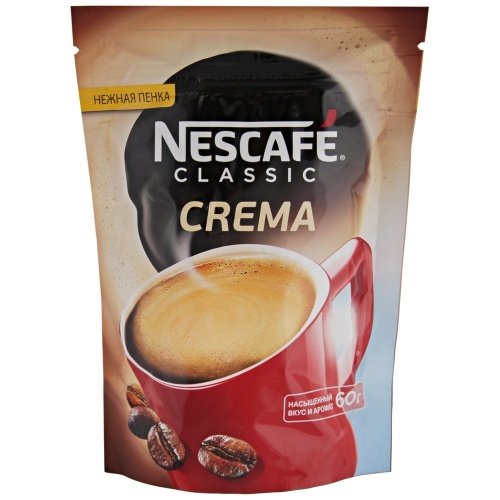 Кофе Nescafe Classic Crema растворимый порошкообразный 60г
