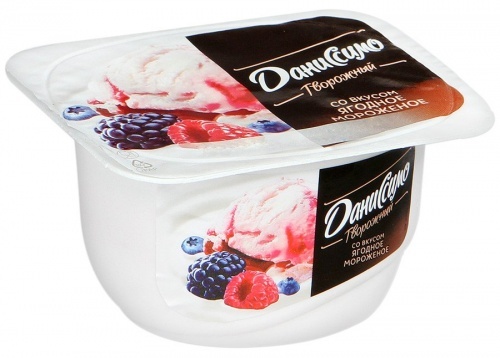 Продукт творожный Даниссимо со вкусом Ягодное мороженое 5,6%, 130 гр