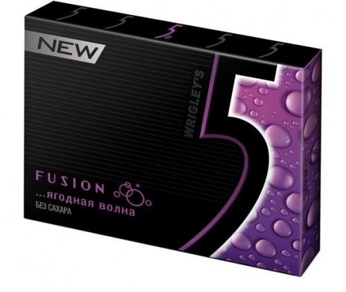 Жевательная резинка Five Fusion ягодная волна 31г