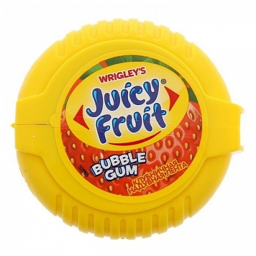 Жевательная резинка Juicy fruit клубничная лента 30г упаковка 8шт