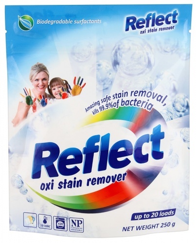 Пятновыводитель Reflect Oxi Stain Remover для белых и цветных тканей, кислородный, 250 гр
