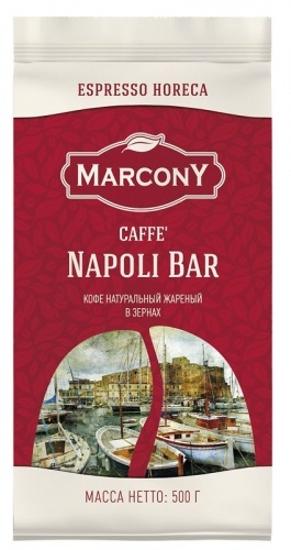 Кофе Marcony Napoli Bar средней обжарки в зернах 500г