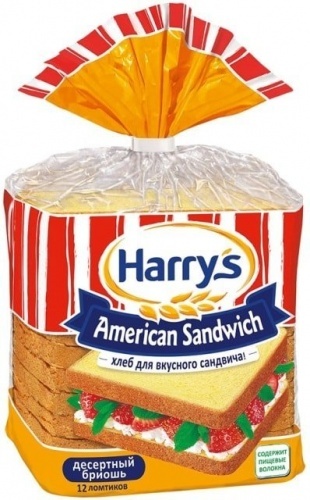 Хлеб Harry's American Sandwich сандвичный бриошь нарезка 470г