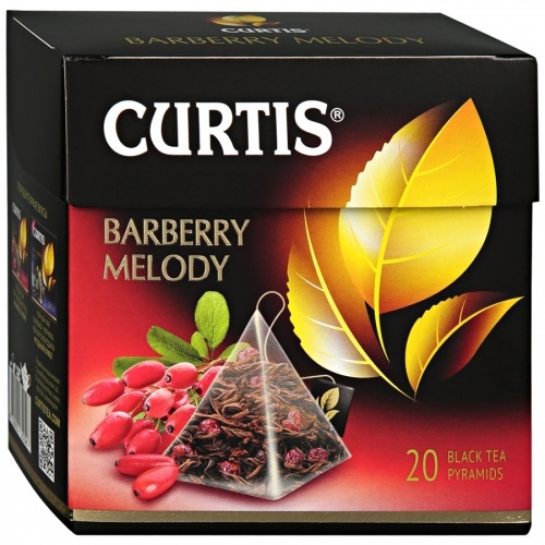Чай Curtis Barberry Melody черный листовой с ароматом барбариса 20х1,8г